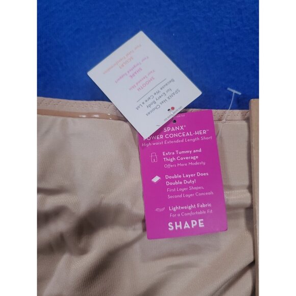 Spanx Women's Power Conceal-Her High-Waisted Mid-Thigh Short Size Small S/P - Picture 10 of 16